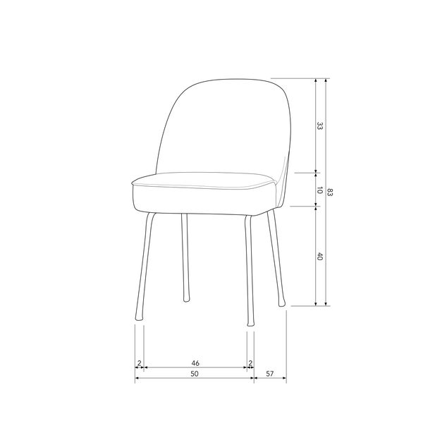 De Eekhoorn VOGUE EETKAMERSTOEL BOUCLÉ NOUGAT