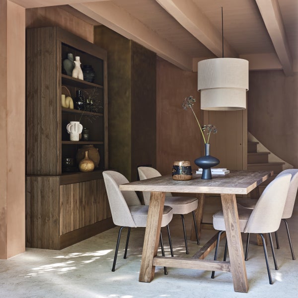 De Eekhoorn VOGUE EETKAMERSTOEL GEWEVEN STOF ZAND