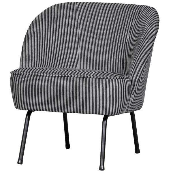 De Eekhoorn VOGUE FAUTEUIL STREEP ZWART/GRIJS