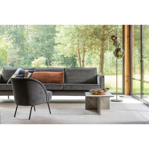De Eekhoorn VOGUE FAUTEUIL STREEP ZWART/GRIJS