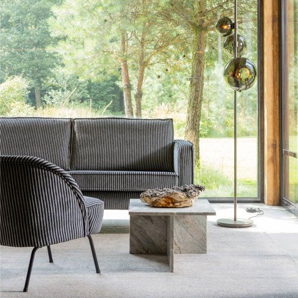 De Eekhoorn VOGUE FAUTEUIL STREEP ZWART/GRIJS