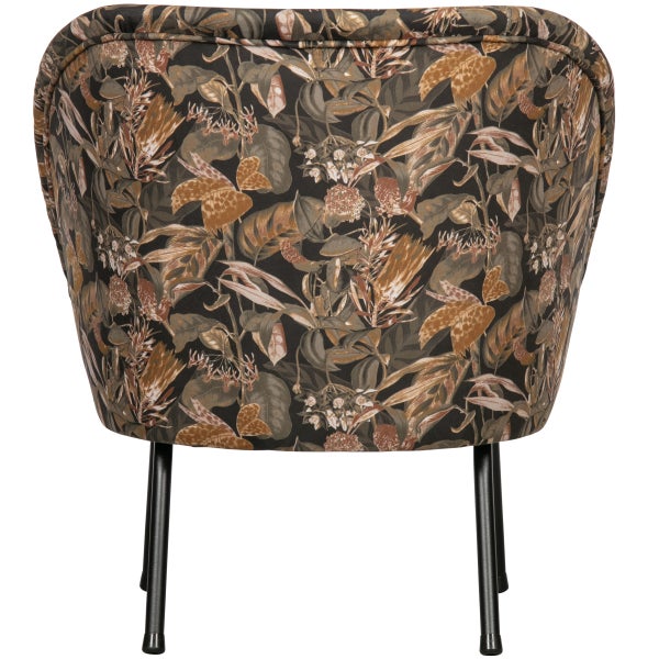 De Eekhoorn VOGUE FAUTEUIL VELVET BOUQUET ZWART