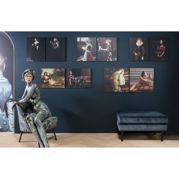 De Eekhoorn VOGUE FAUTEUIL VELVET POPPY GRIJS