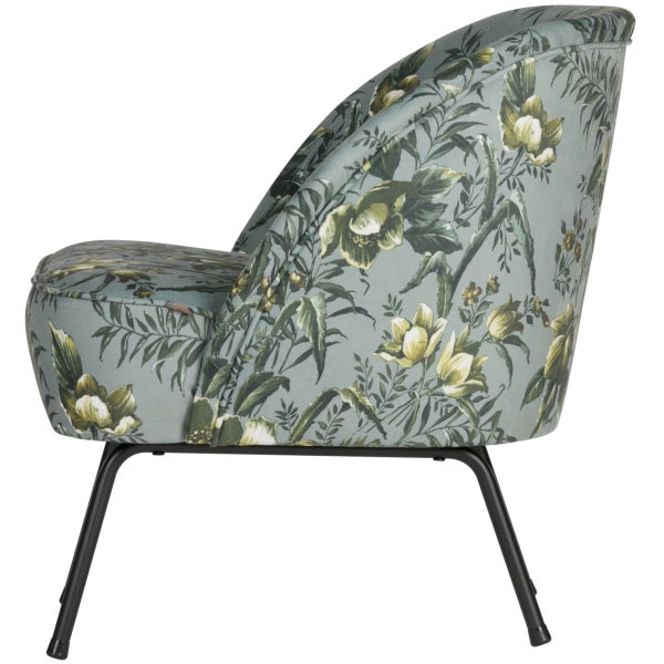 de eekhoorn VOGUE FAUTEUIL VELVET POPPY GRIJS