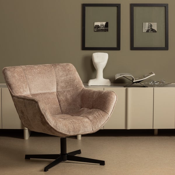 De Eekhoorn WIBO DRAAIFAUTEUIL TAUPE