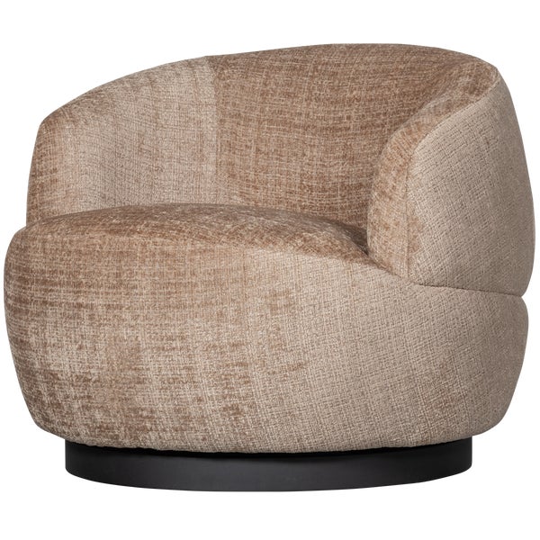 De Eekhoorn WOOLLY DRAAIFAUTEUIL CHENILLE ZAND