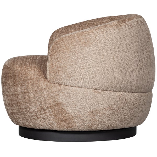 de eekhoorn WOOLLY DRAAIFAUTEUIL CHENILLE ZAND