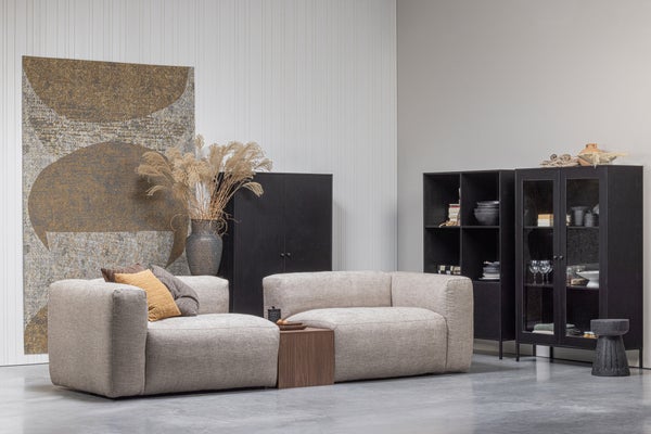 De Eekhoorn XAM VITRINEKAST GRENEN ZWART [fsc]