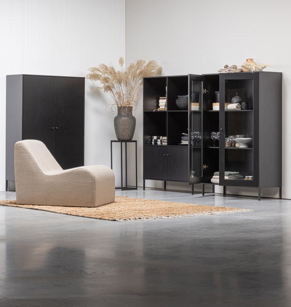 de eekhoorn XAM VITRINEKAST GRENEN ZWART [fsc]