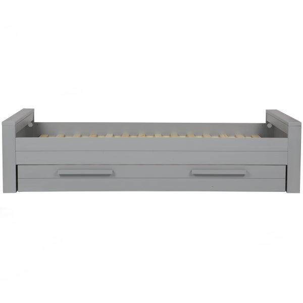 de eekhoorn DENNIS BED 90X200 CM GRENEN GEBORSTELD BETONGRIJS [fsc]