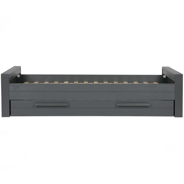 de eekhoorn DENNIS BED 90X200 CM GRENEN STEEL GREY GEBORSTELD [fsc]