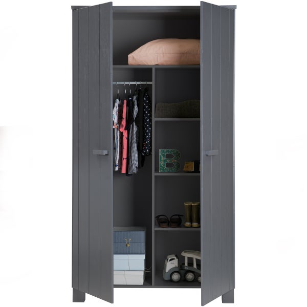 de eekhoorn DENNIS KAST GRENEN GEBORSTELD STEEL GREY [fsc]