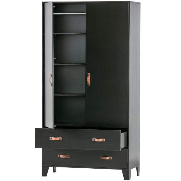 de eekhoorn DIAN GARDEROBEKAST GRENEN DIEPZWART [fsc]