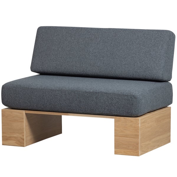 De Eekhoorn EAT UP MUURBANKJE INCL. KUSSENS DENIM EIKEN NATUREL [fsc]