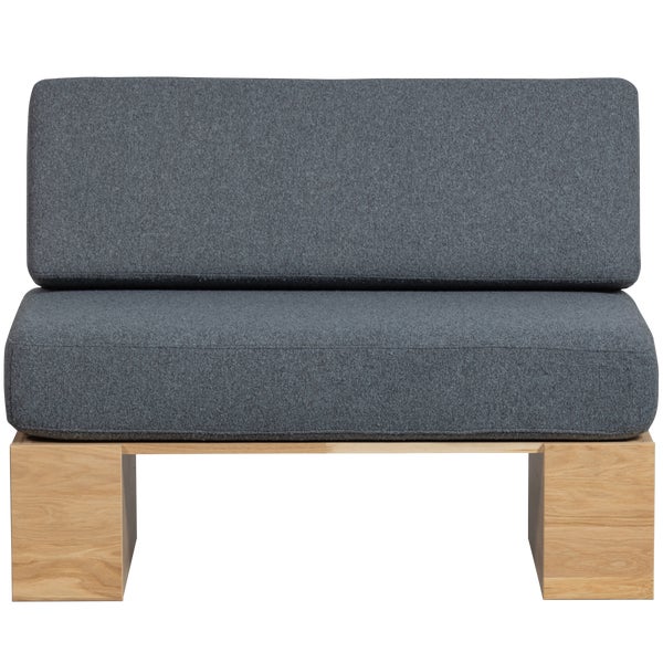 de eekhoorn EAT UP MUURBANKJE INCL. KUSSENS DENIM EIKEN NATUREL [fsc]