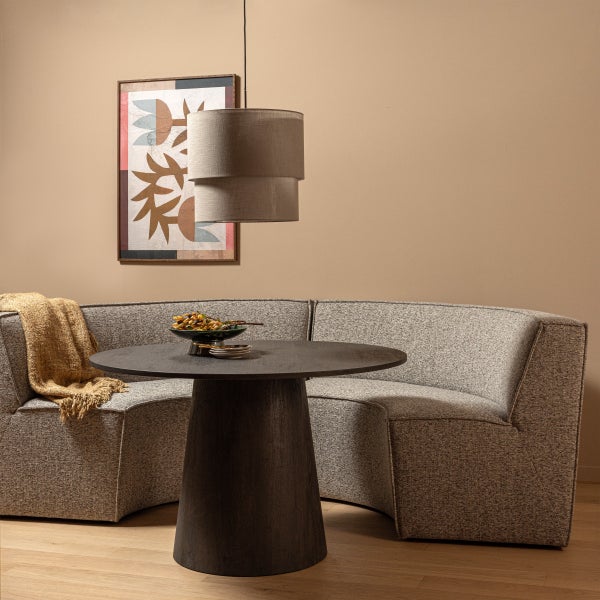 De Eekhoorn EUROPA 2-ZITS EETBANK GEWEVEN STOF ZAND MELANGE