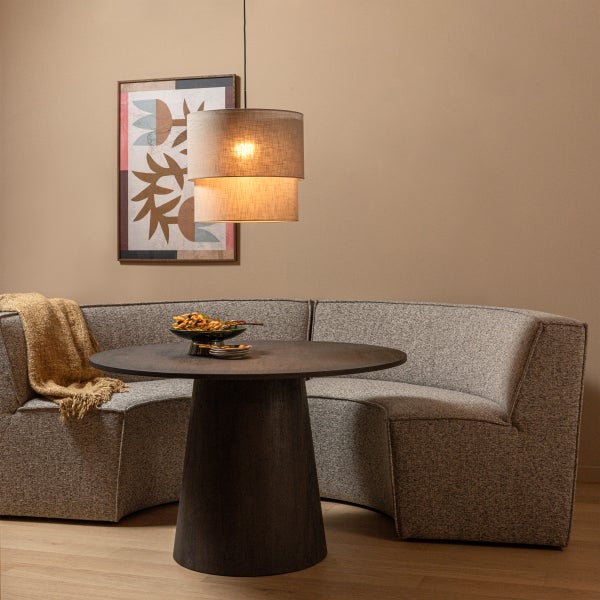 De Eekhoorn EUROPA 2-ZITS EETBANK GEWEVEN STOF ZAND MELANGE