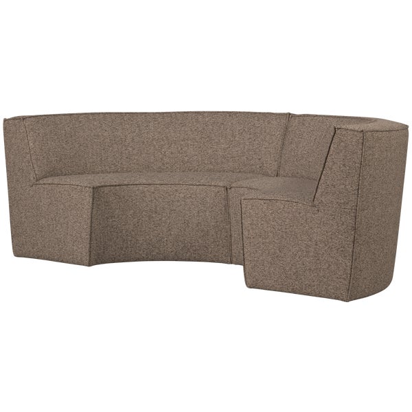 De Eekhoorn EUROPA 4-ZITS EETBANK GEWEVEN STOF DONKERBRUIN MELANGE