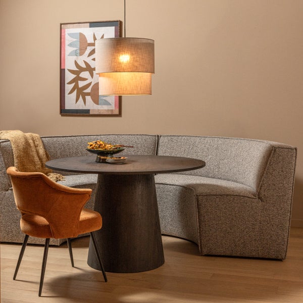 De Eekhoorn EUROPA 4-ZITS EETBANK GEWEVEN STOF ZAND MELANGE