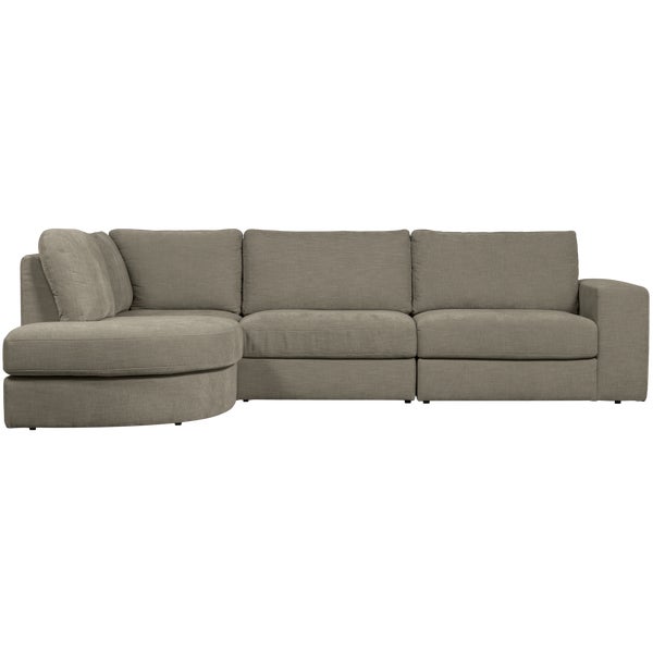 De Eekhoorn FAMILY HOEKBANK RONDING LINKS WARM GRIJS