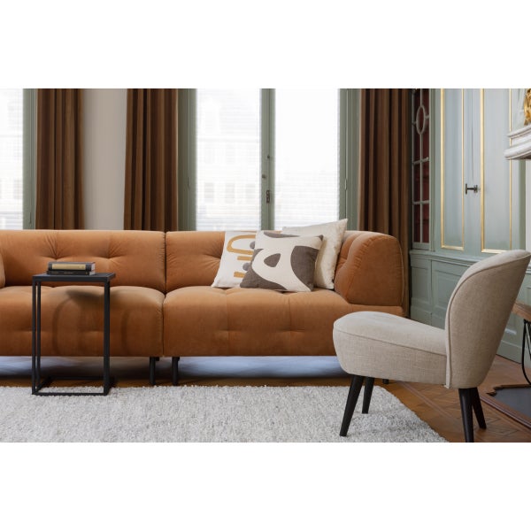 De Eekhoorn FEBE BIJZETTAFEL BUITEN U-VORM METAAL ZWART