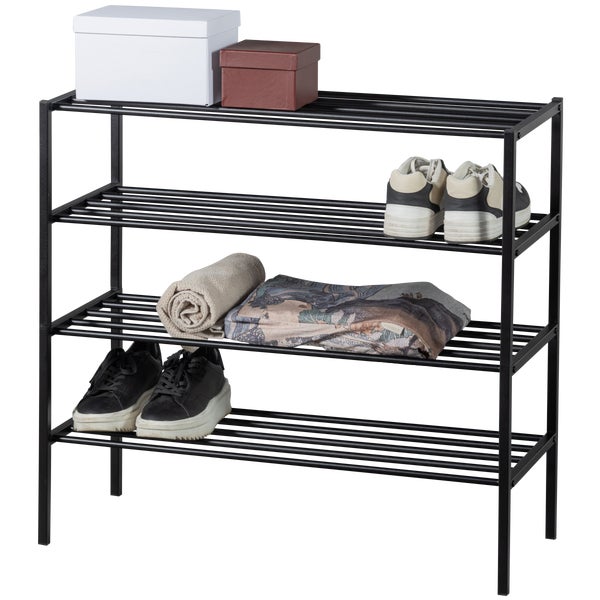 de eekhoorn FERRO SCHOENENREK STAPEL VAN 2 METAAL ZWART