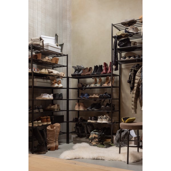 De Eekhoorn FERRO SCHOENENREK STAPEL VAN 3 METAAL ZWART
