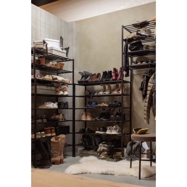 De Eekhoorn FERRO SCHOENENREK STAPEL VAN 3 METAAL ZWART