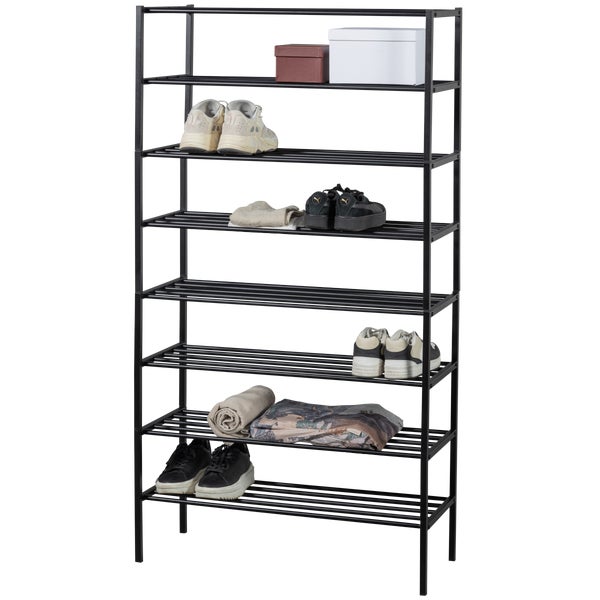 de eekhoorn FERRO SCHOENENREK STAPEL VAN 4 METAAL ZWART