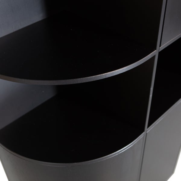 De Eekhoorn FINCA OPBERGKAST ROND LINKS 78 CM GRENEN DIEPZWART [fsc]