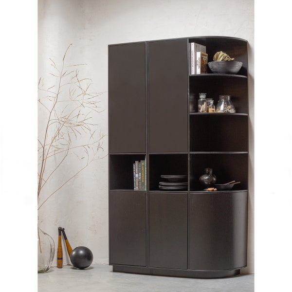 De Eekhoorn FINCA TV MEUBEL ROND RECHTS 78 CM GRENEN DIEPZWART [fsc]