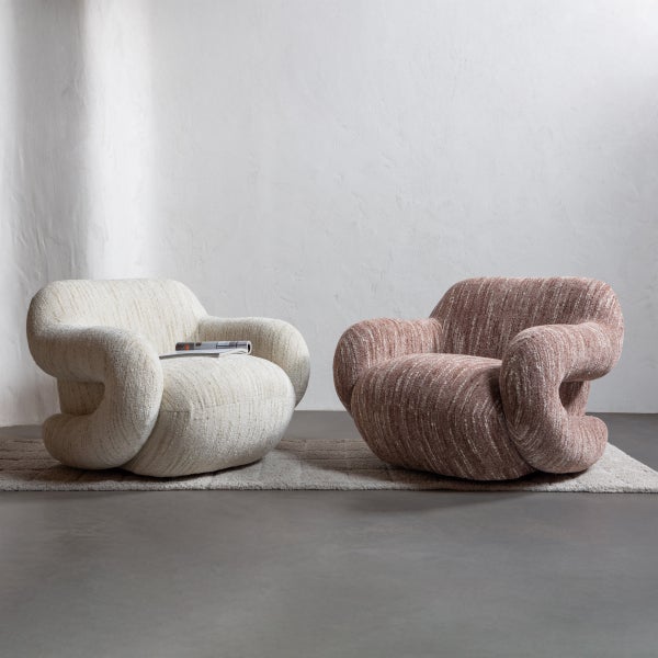 De Eekhoorn FOLKE FAUTEUIL CHENILLE NATUREL MELANGE