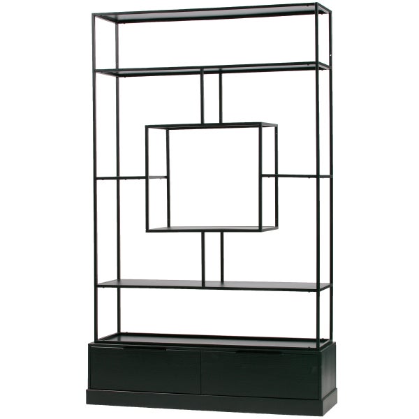 De Eekhoorn FONS VAKKENKAST METAAL/HOUT MAT ZWART [fsc]