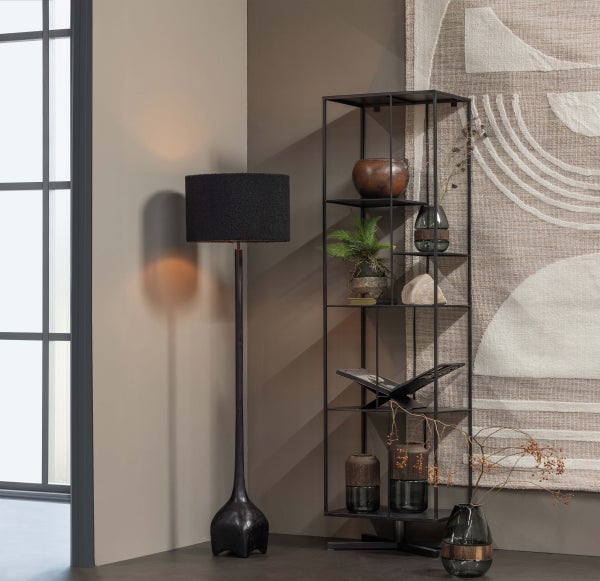 De Eekhoorn FOSS LAMPENVOET ALUMINIUM ANTIEK ZWART/BRUIN