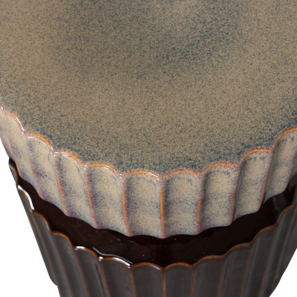 de eekhoorn GEER DECORATIEVE BIJZETTAFEL KERAMIEK ESPRESSO 48XØ35 CM