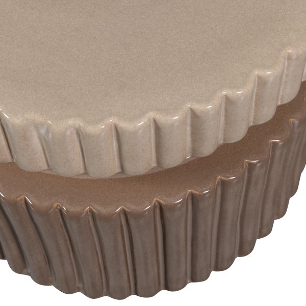 de eekhoorn GEER DECORATIEVE BIJZETTAFEL KERAMIEK TAN 38XØ48 CM