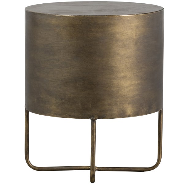 De Eekhoorn GLOSSY ROND KASTJE METAAL ANTIQUE BRASS
