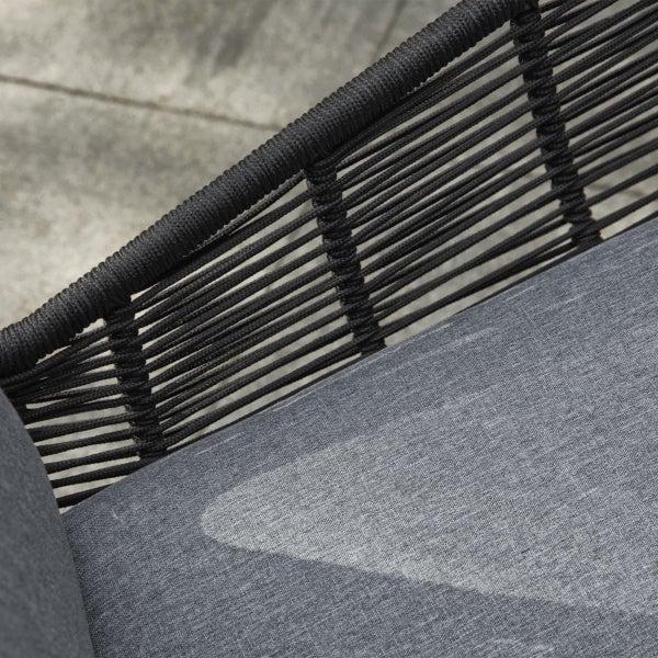 de eekhoorn GRACE LOUNGESTOEL TUIN ANTRACIET STAAL/TOUW