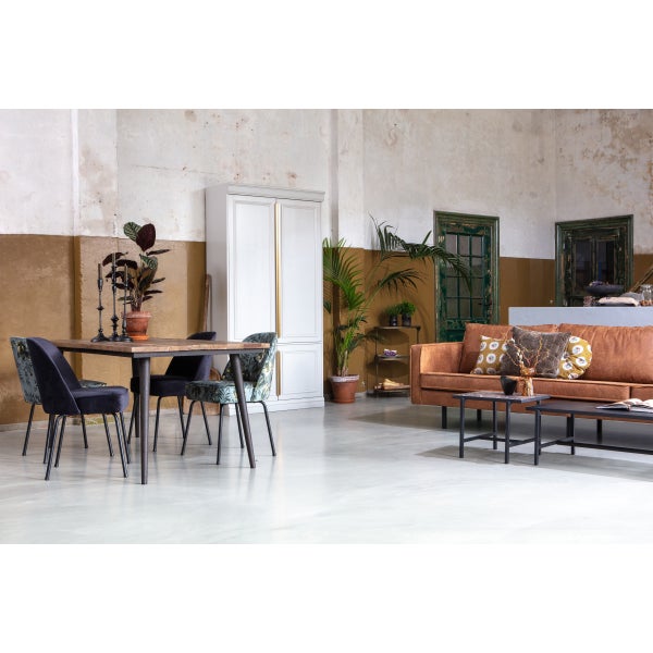 De Eekhoorn GUILD TAFEL NATUREL MET ZWART ONDERSTEL 180X90 CM