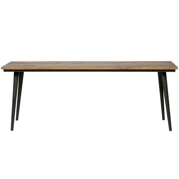 De Eekhoorn GUILD TAFEL NATUREL MET ZWART ONDERSTEL 220X90 CM