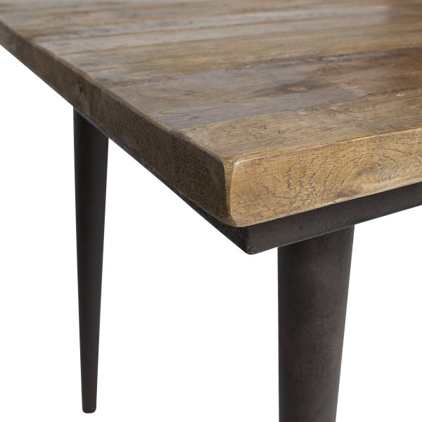 de eekhoorn GUILD TAFEL NATUREL MET ZWART ONDERSTEL 220X90 CM