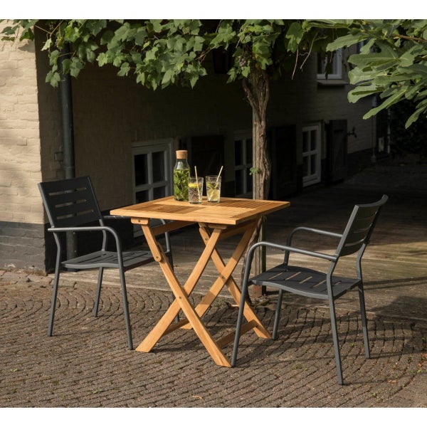 de eekhoorn HAWAII TUINSTOEL MET ARMLEUNING ANTRACIET