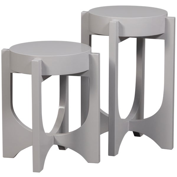 de eekhoorn HOLD UP BIJZETTAFEL MANGO HOUT WARM GRIJS 41X35 CM