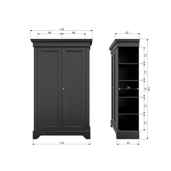 De Eekhoorn ISABEL BROCANTE KAST GRENEN MATZWART [fsc]