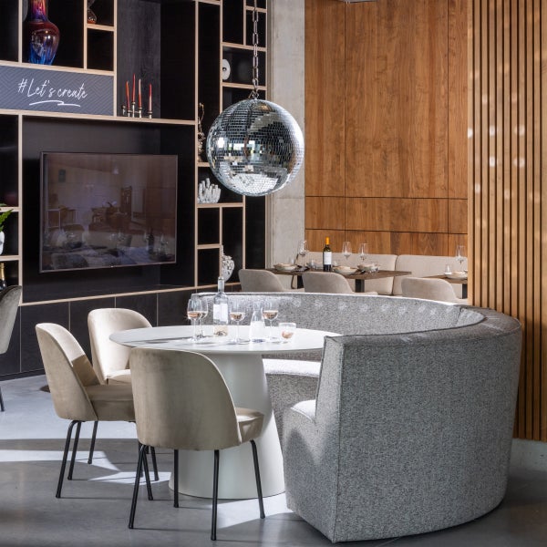 De Eekhoorn JORRE EETTAFEL Ø120 CM MDF ANTIEK BEIGE