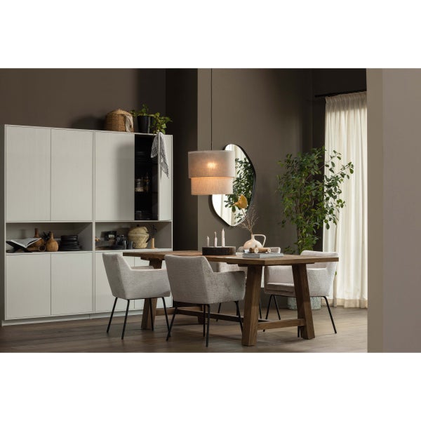 De Eekhoorn KAM EETKAMERSTOEL MET ARMLEUNING OFF WHITE