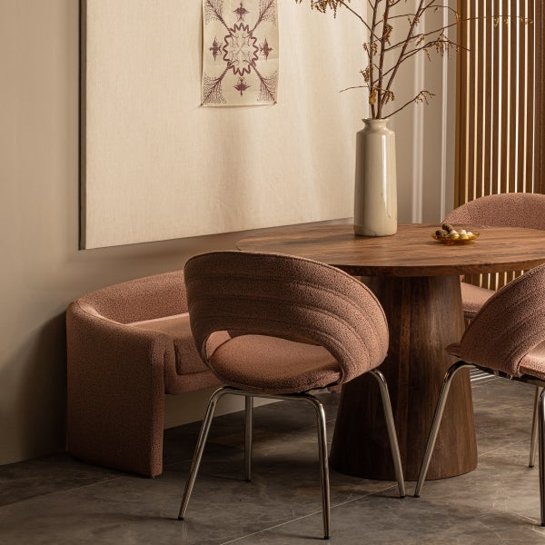 De Eekhoorn LIMIT EETKAMERTAFEL ROND MANGO HOUT WALNOOT Ø130 CM