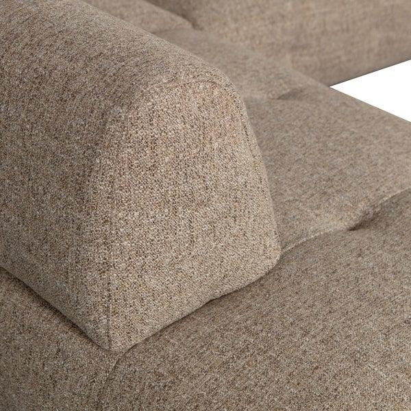 De Eekhoorn LLOYD HOEKBANK LINKS GROF GEWEVEN BRUIN MELANGE