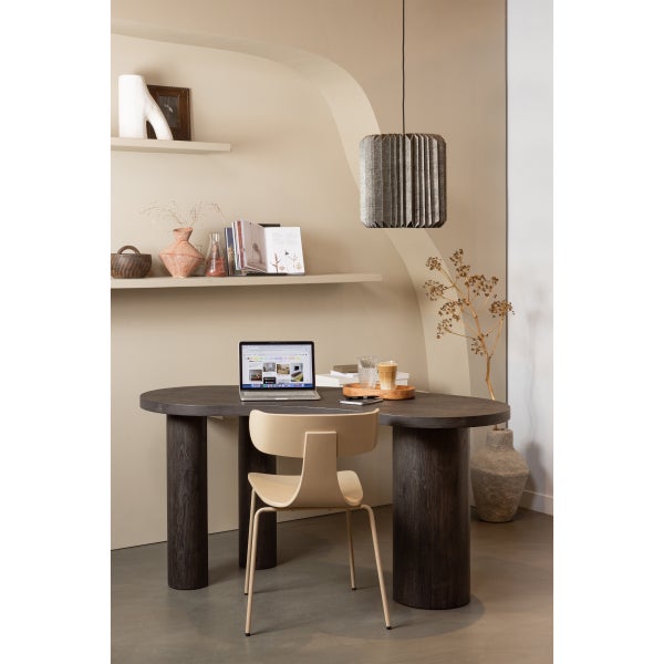 De Eekhoorn MAAN ORGANISCH SIDETABLE/BUREAU MDF DONKERBRUIN