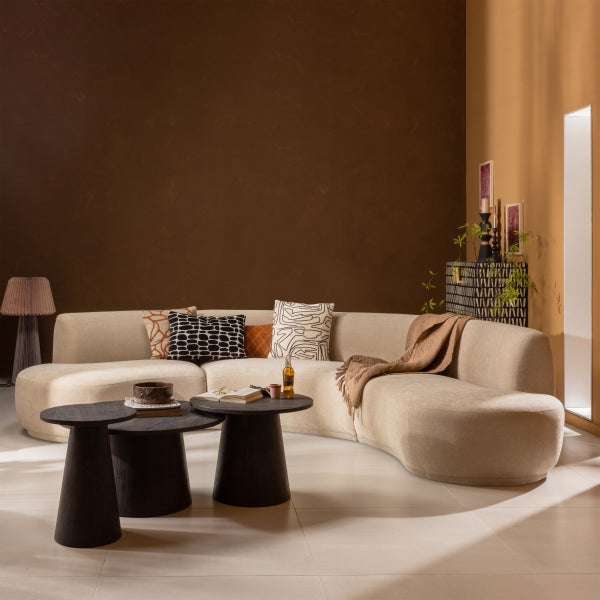 De Eekhoorn MAAN SALONTAFEL MDF DONKERBRUIN 40XØ80 CM